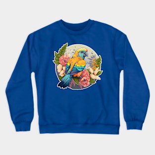 Water Colour Parrot Crewneck Sweatshirt